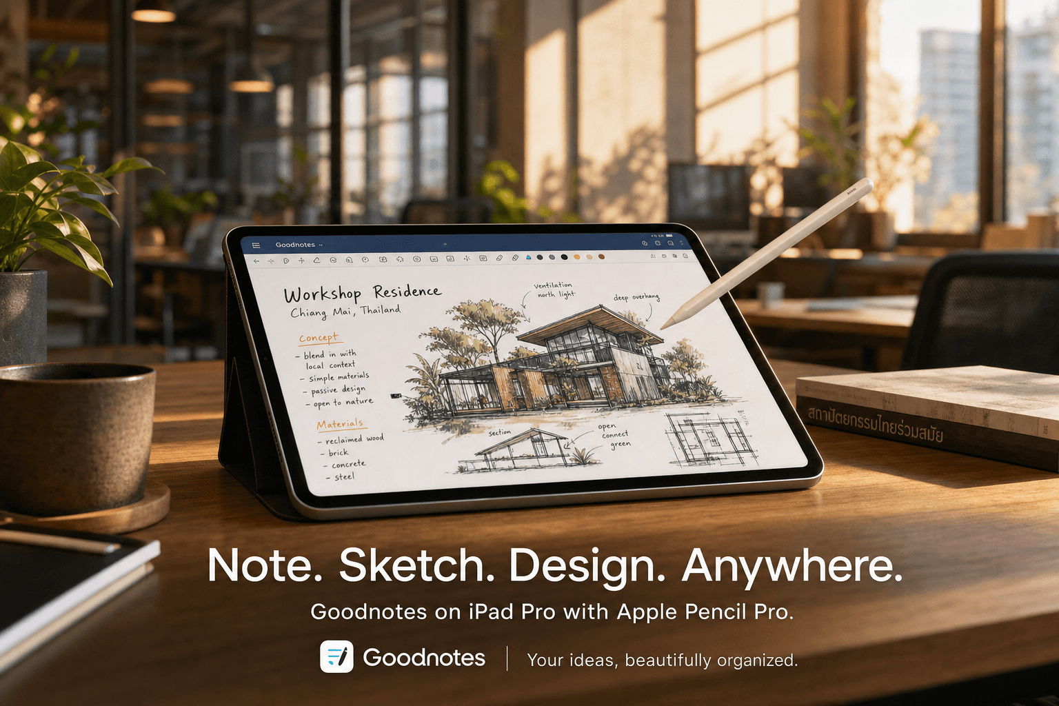 คู่หูจดโน๊ตแบบ Professional ด้วย iPad และ Goodnotes