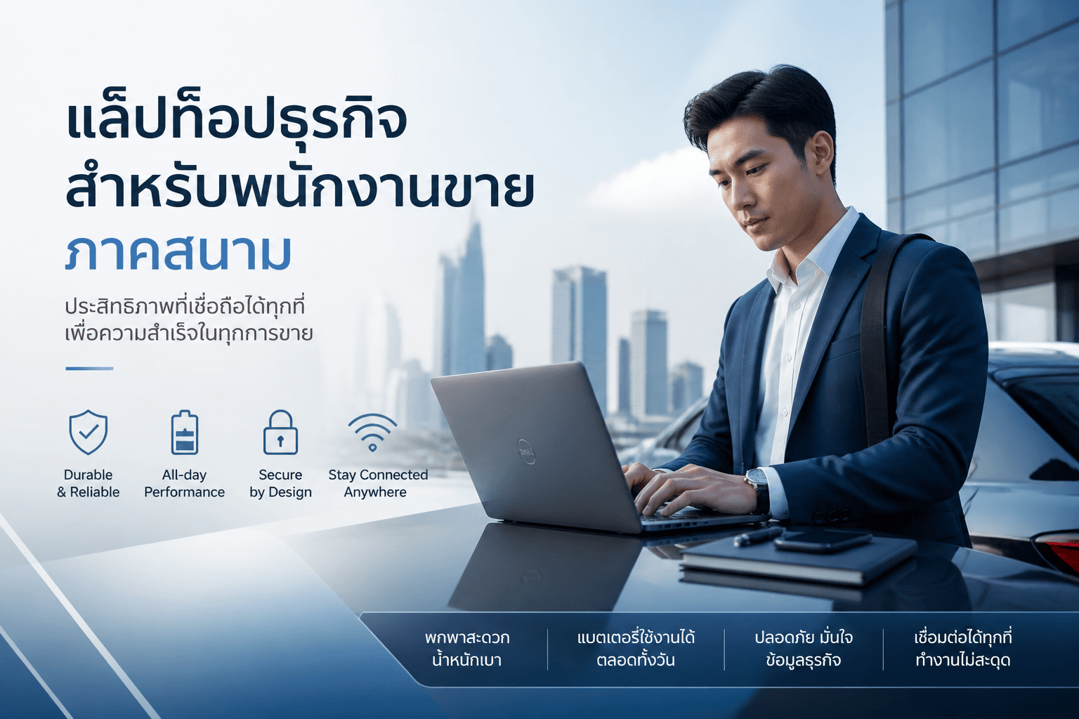 โน๊ตบุคธุรกิจสำหรับพนักงานขายภาคสนาม