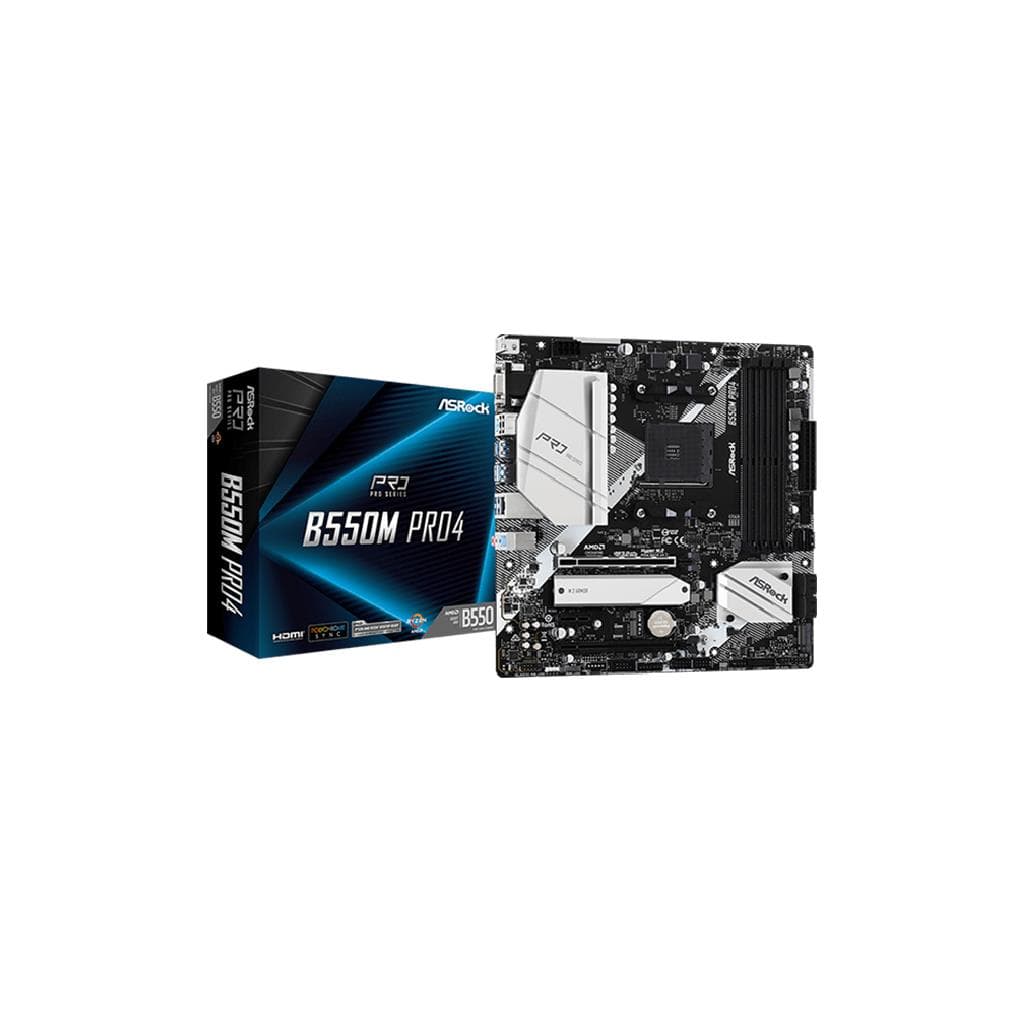 ASRock B550M-PRO4 Micro ATX AM4 Motherboard for AMD Ryzen™ 3rd Gen - 1