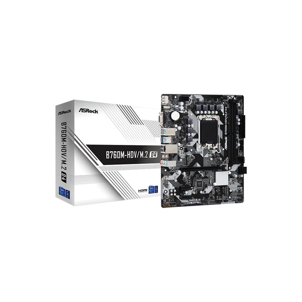 ASRock B760M-HDV/M.2 D4 Micro ATX Motherboard - 1