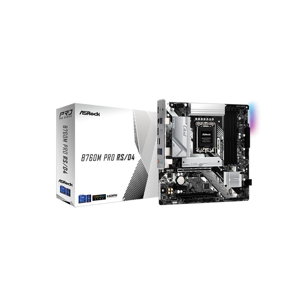 ASRock B760M Pro RS/D4 Micro ATX Motherboard (DDR4) - 1