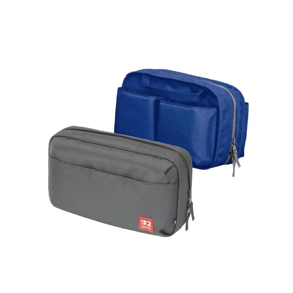 Reversible Travel Pouch (Gray×Royal Blue)for Nintendo Switch - 1