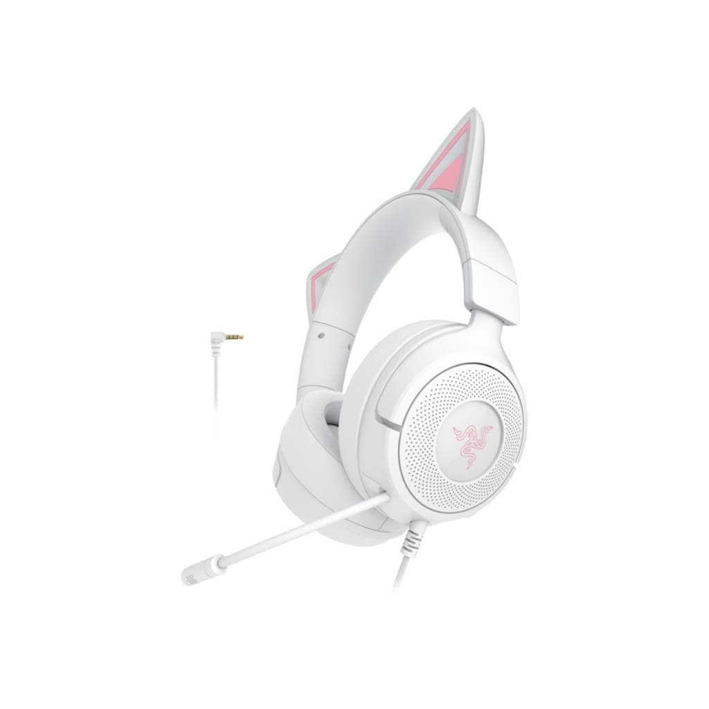 Razer Kraken Kitty V3 X - Wired Headset with Kitty Ears - Wh - 1