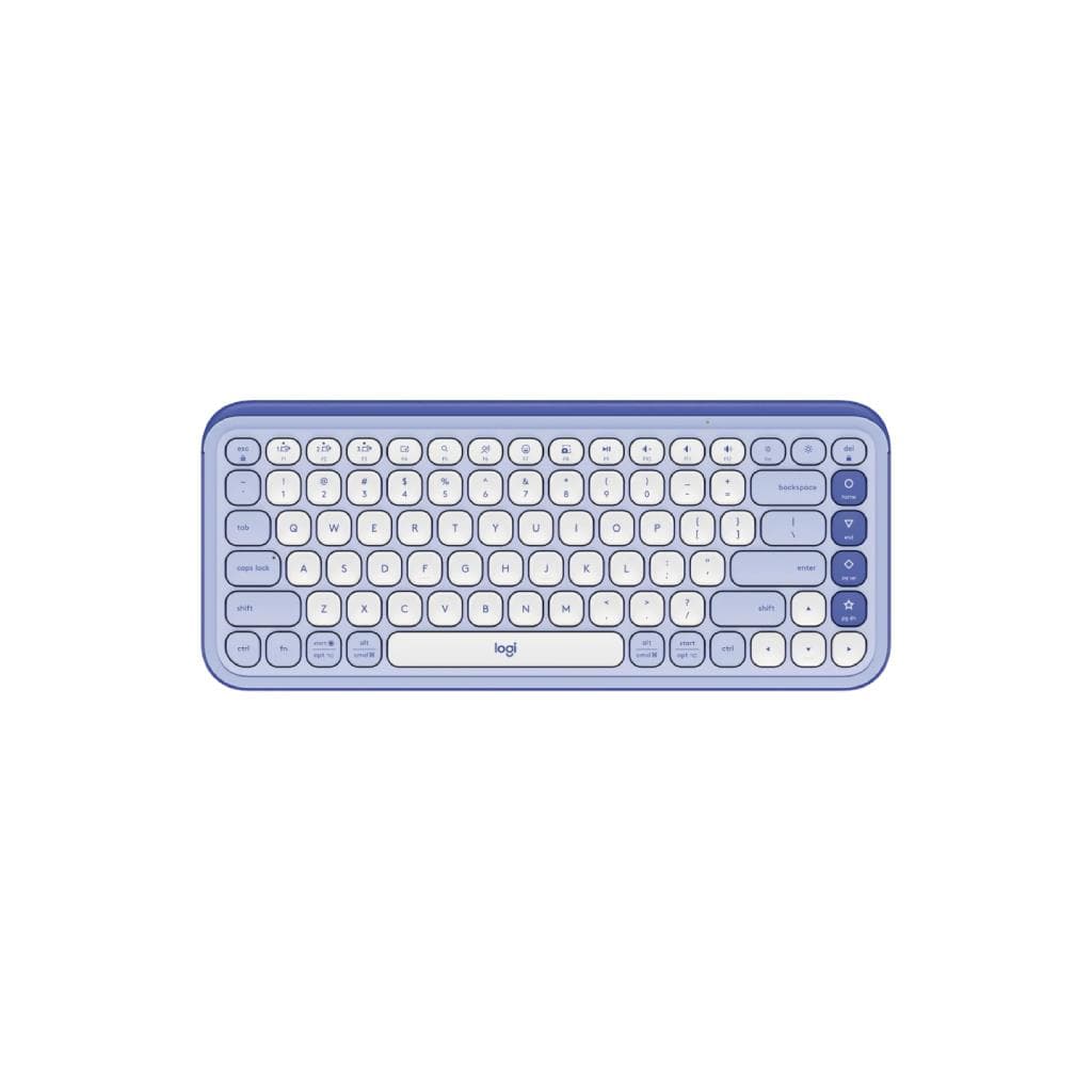 Logitech POP Icon Keys Lilac & Off White US Layout Wireless Keyboard - 1