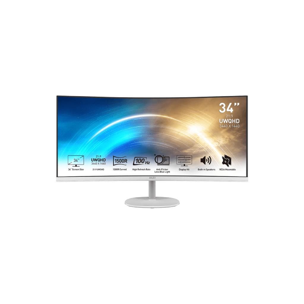 MSI PRO MP341CQW E12 34" Curve VA UWQHD 3440x1440 120Hz 1ms 300cd/m² - 1