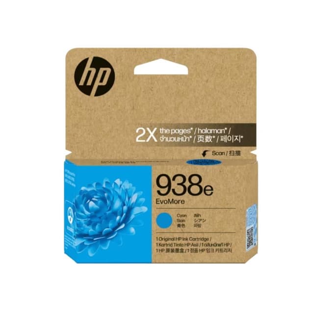 HP 938e EvoMore Cyan Original Ink Cartridge (~1