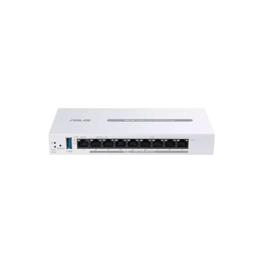 ASUS ExpertWiFi EBG19P 8-Port Gigabit PoE+ Switch with 123W Budget - 1