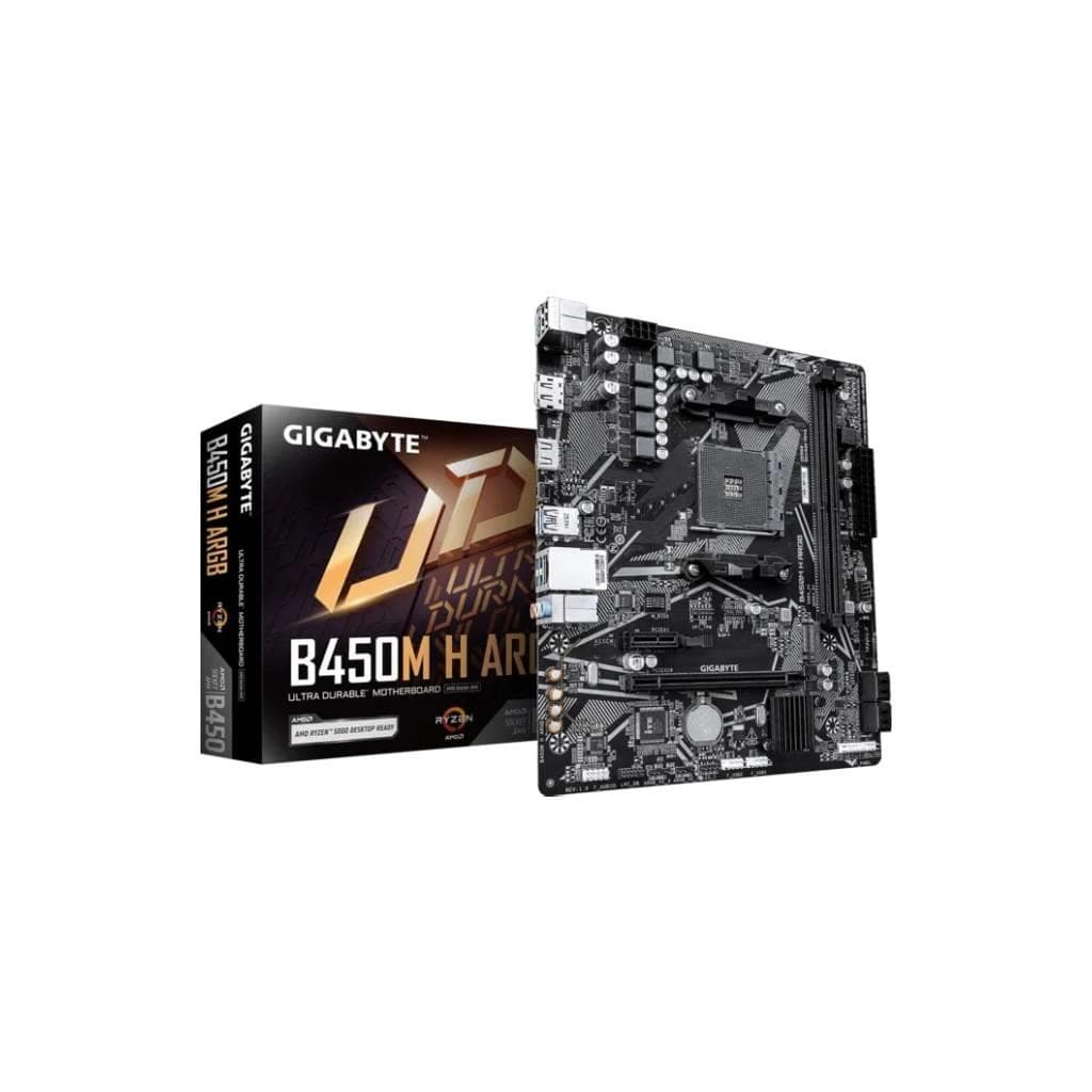 GIGABYTE B450M H ARGB Micro ATX Motherboard - 1