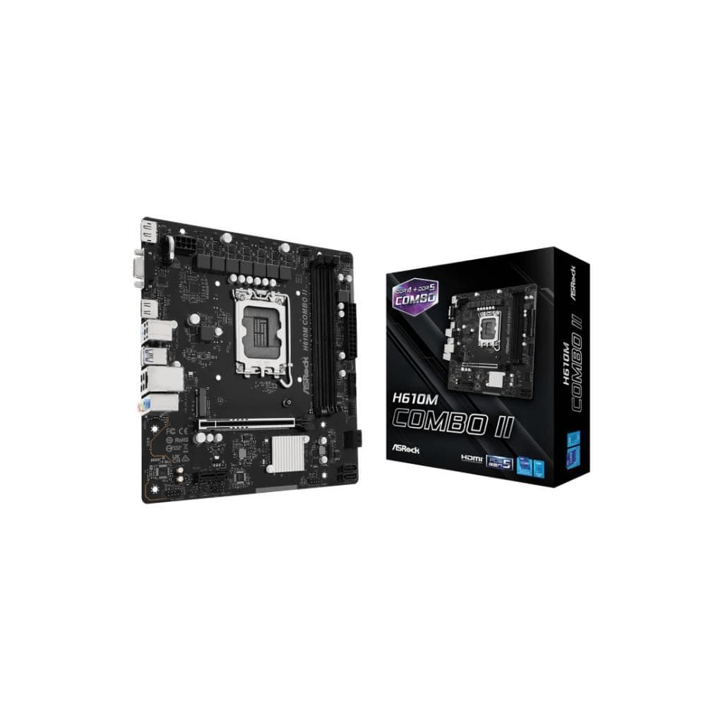 ASRock H610M-COMBO-II Micro ATX Mainboard for 14th/13th/12th Gen Intel® Core - 1