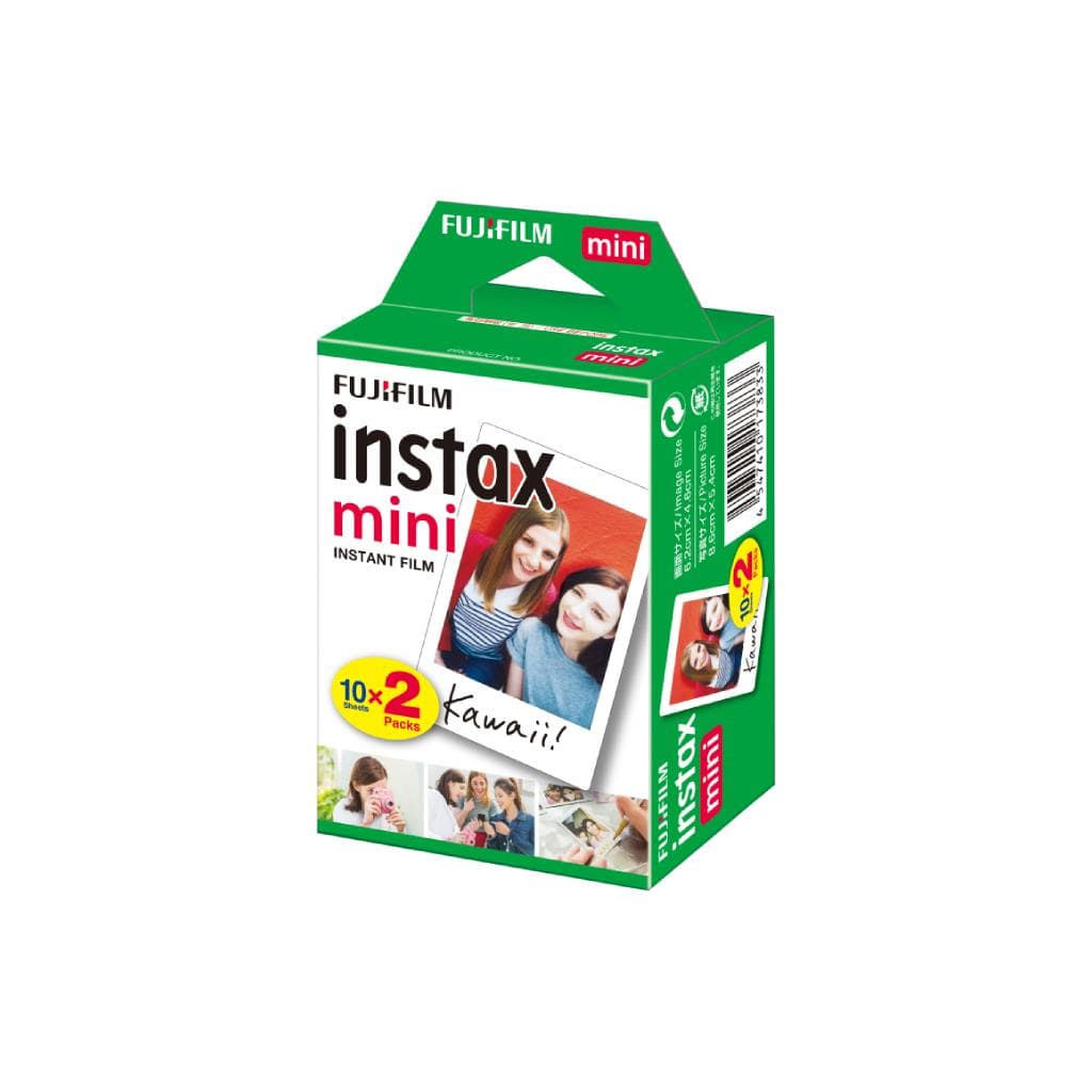FUJIFILM INSTAX MINI Film Twin Pack (10 Sheets) White Frame Design - 1