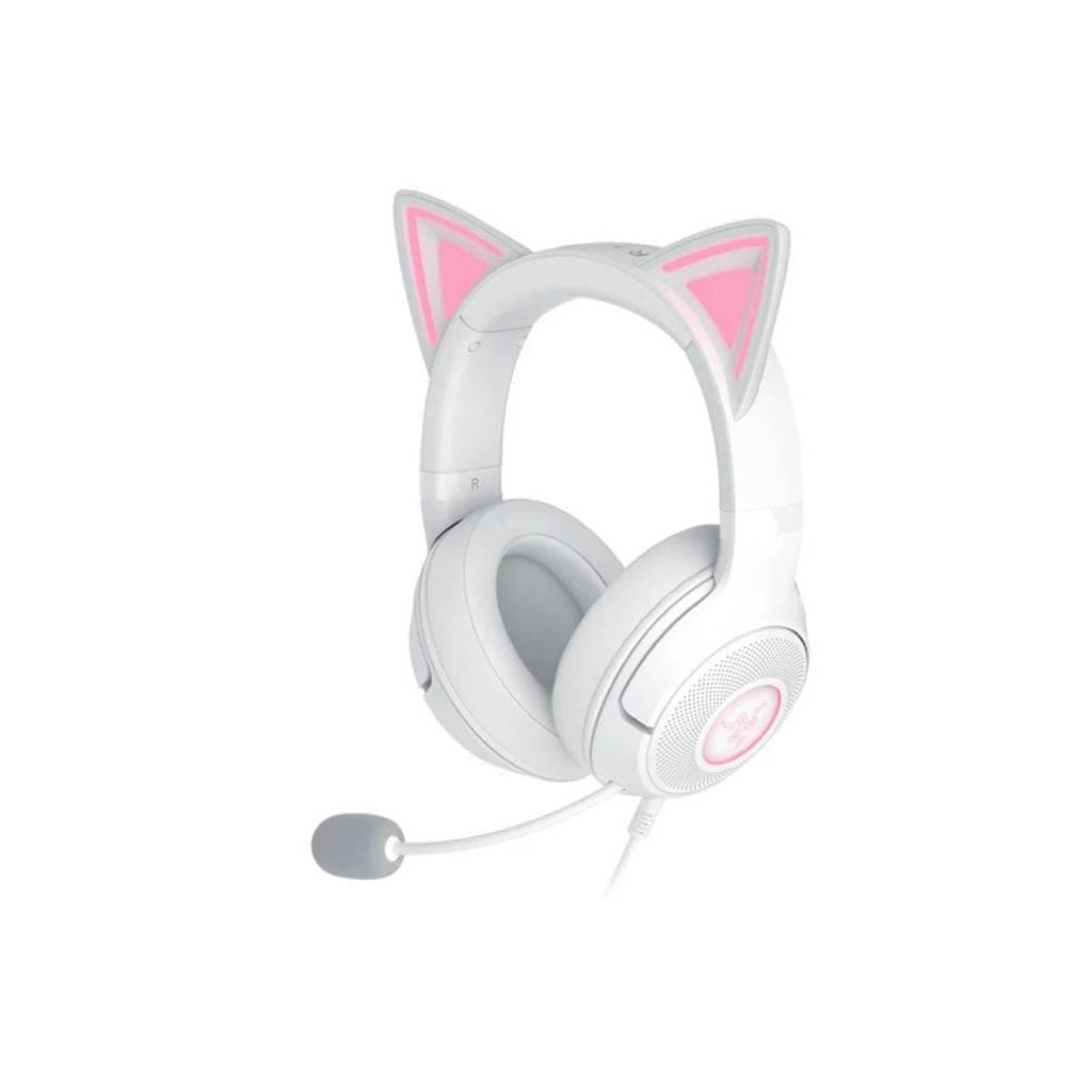 Razer Kraken Kitty V2 USB Headset with RGB Kitty Ears - White Edition - 1