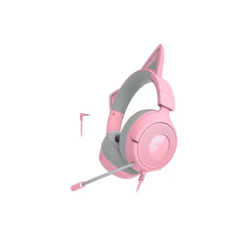 RAZER Kraken Kitty V3 X Wired Headset with Kitty Ears - Quartz Edition - 1