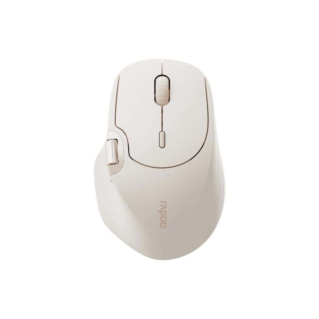 RAPOO MT560 Wireless Mouse Milk Tea Brown - Multi-mode (2.4GHz + Bluetooth) - 1