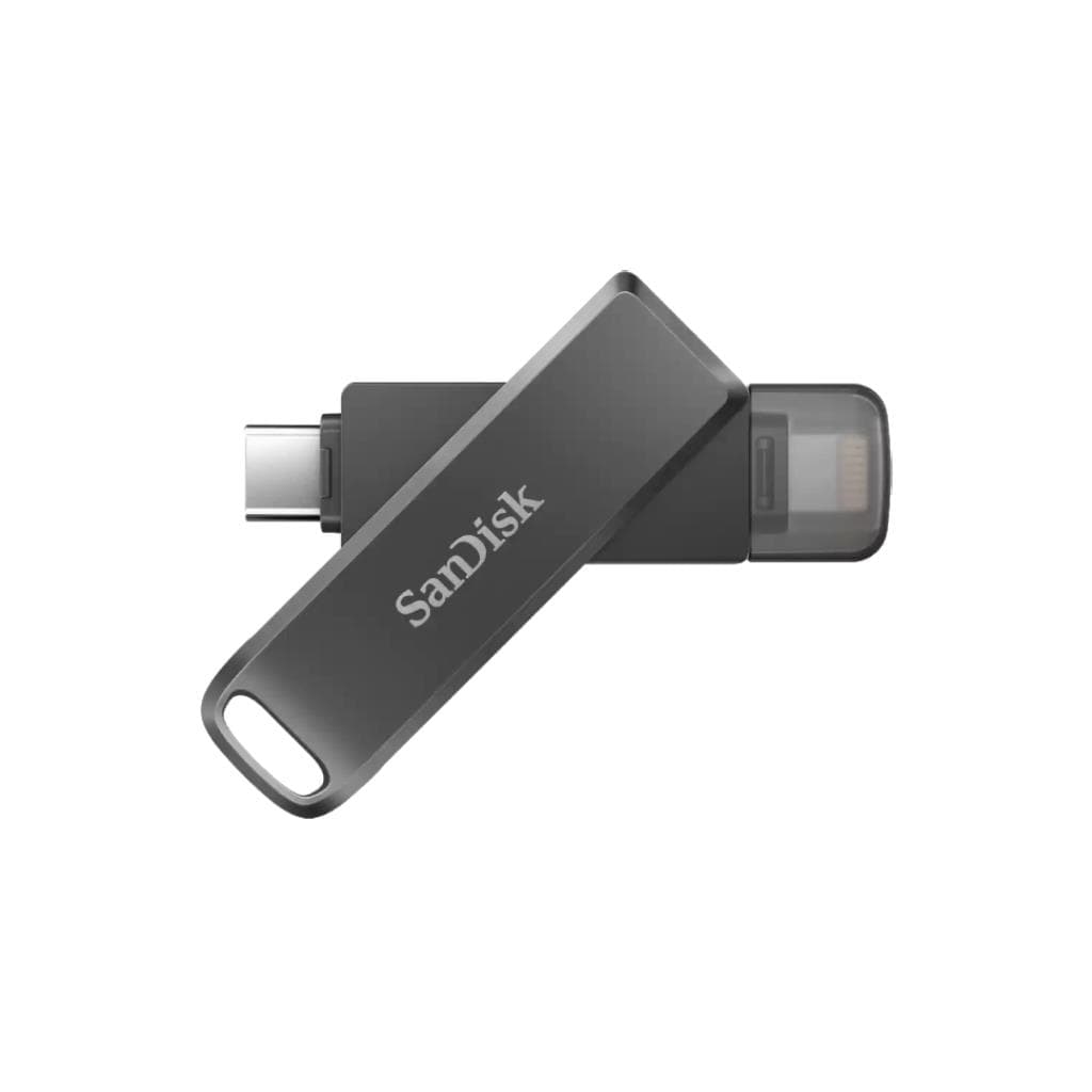 SanDisk iXpand Flash Drive Luxe 256GB USB-C & Type-A Dual Drive Black - 1