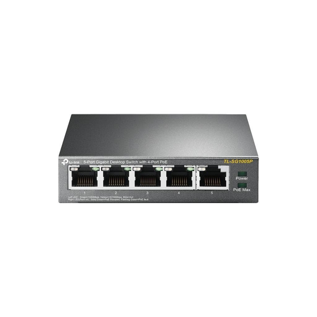 TP-Link TL-SG1005P V6.60 5-Port Gigabit PoE+ Switch (4x PoE+ Ports) - 1