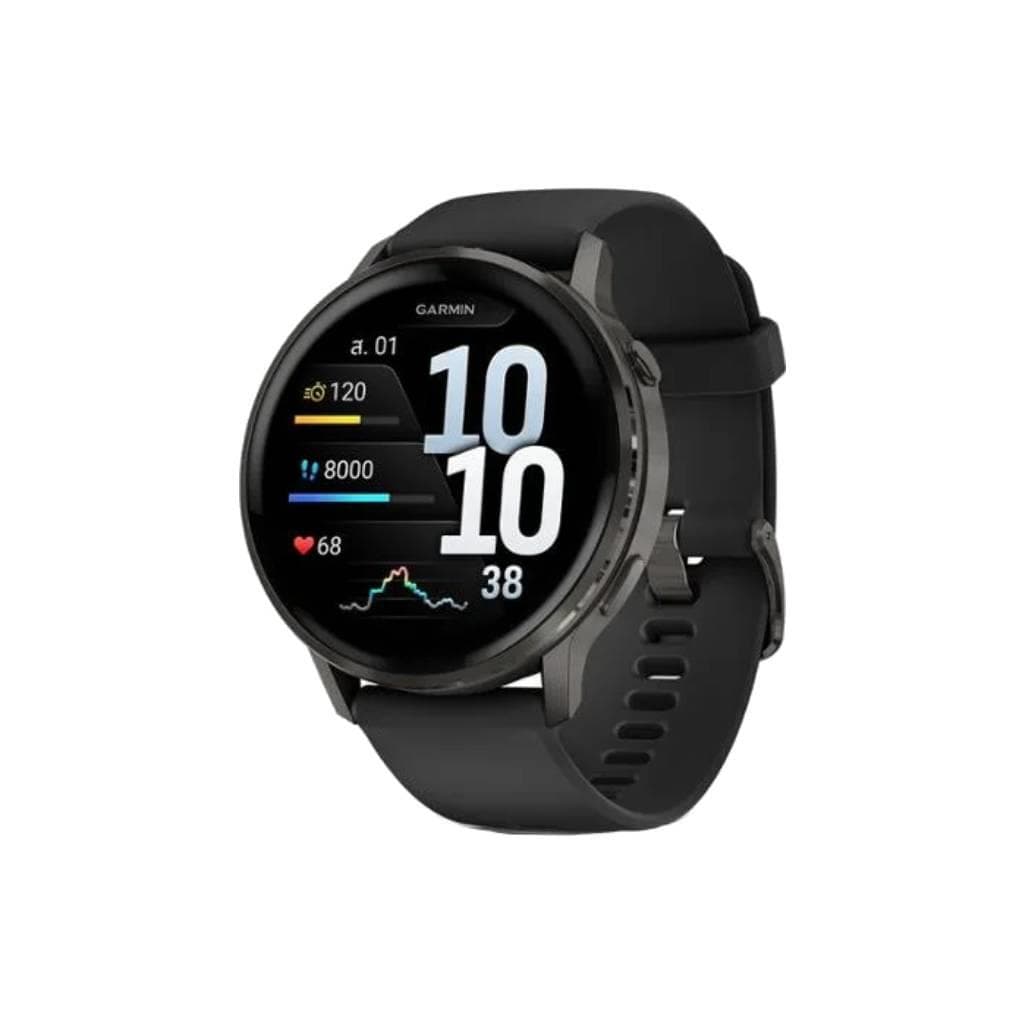 Garmin Venu 4 45mm Slate with Black Silicone Band - 1