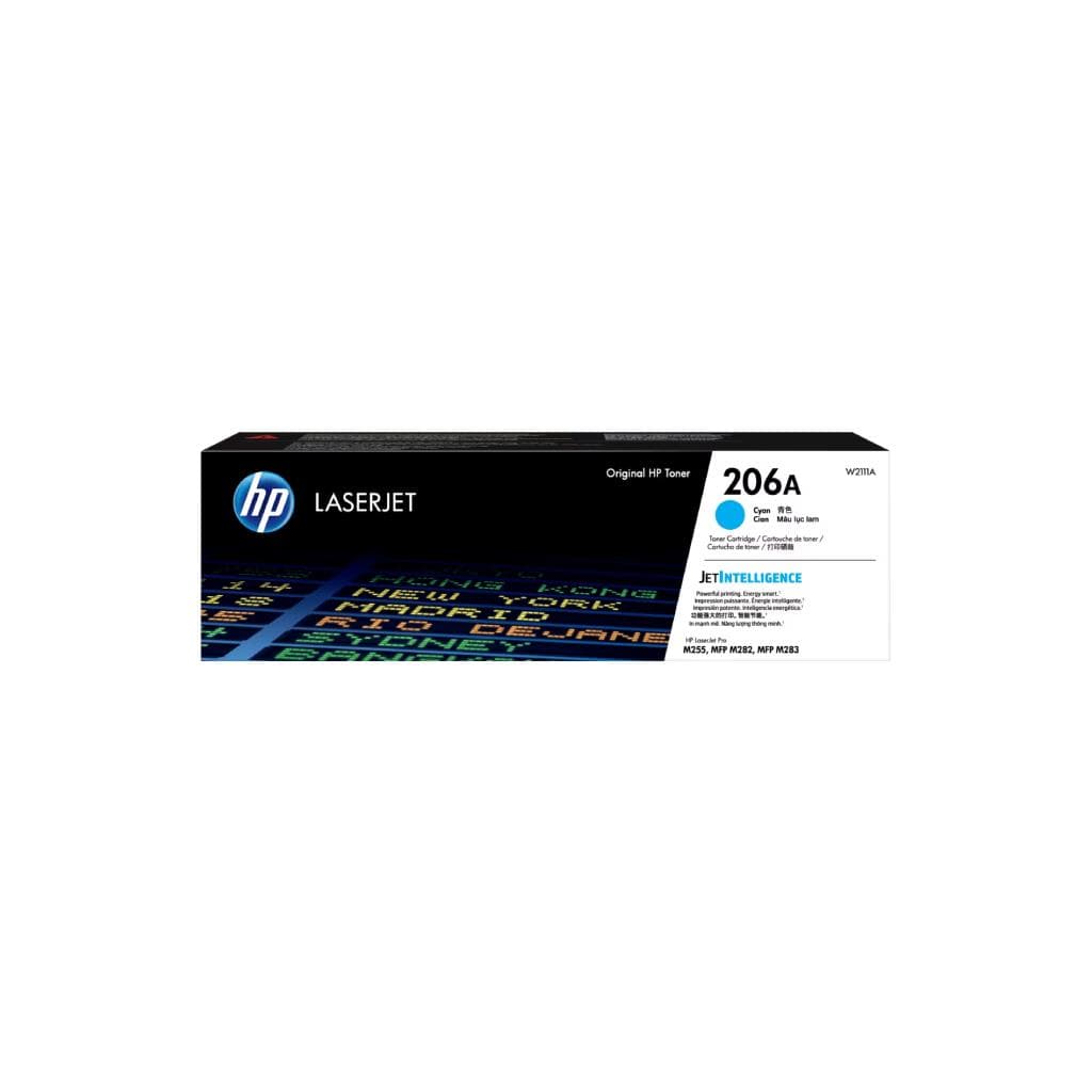 HP 206A Cyan Original LaserJet Toner Cartridge (W2111A) - 1250 Pages - 1