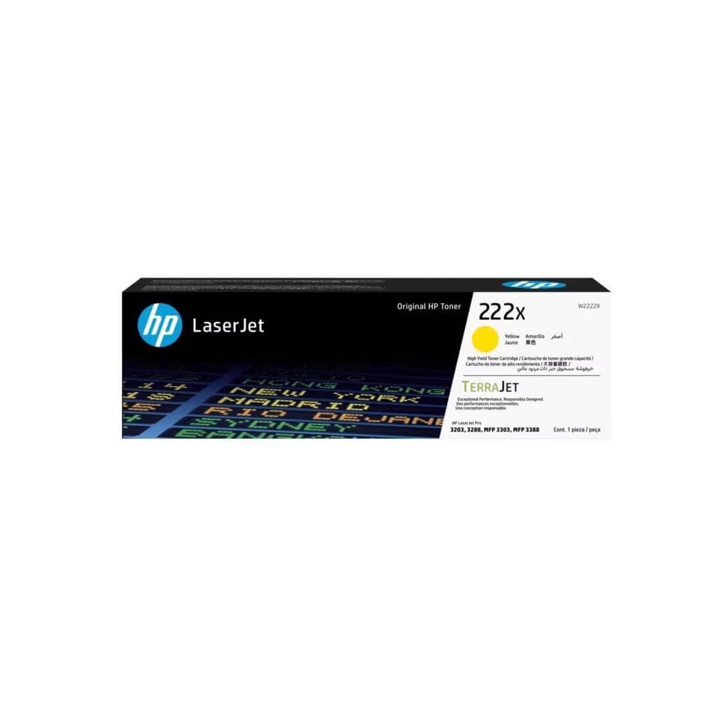 HP 222X High Yield Yellow Original LaserJet Toner Cartridge - 1