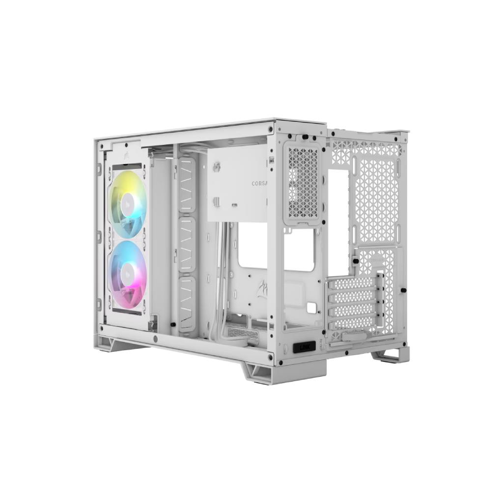CORSAIR 2500X LINK Tempered Glass mATX Mid-Tower White (CC-9011268-WW)