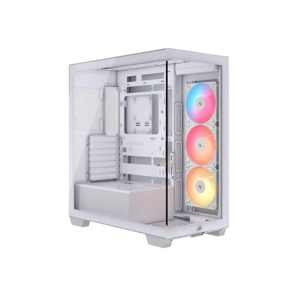 CORSAIR 3500X RS-R ARGB Mid-Tower PC Case White – 3x Pre-Installed RS120-R Fans
