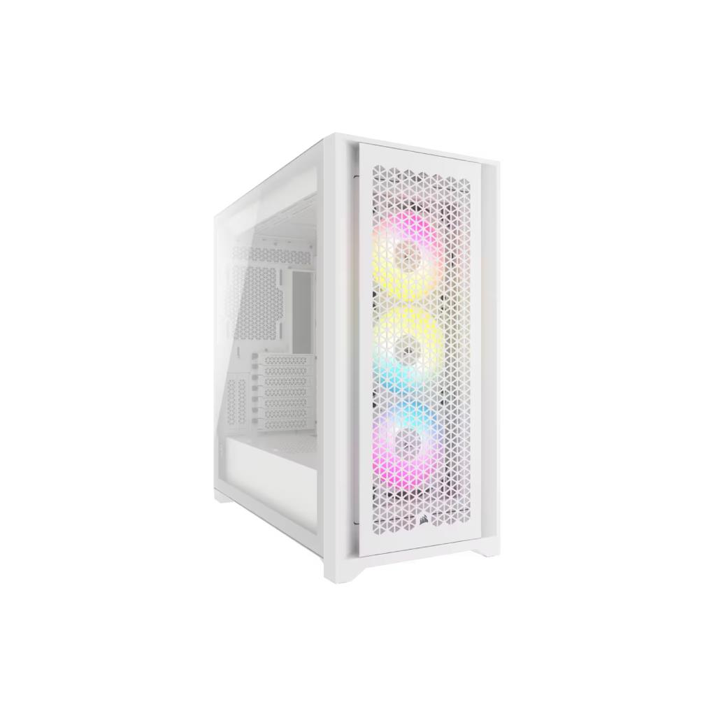 CORSAIR iCUE 5000D RGB Airflow TG White (3x RGB Fans) - 2Y