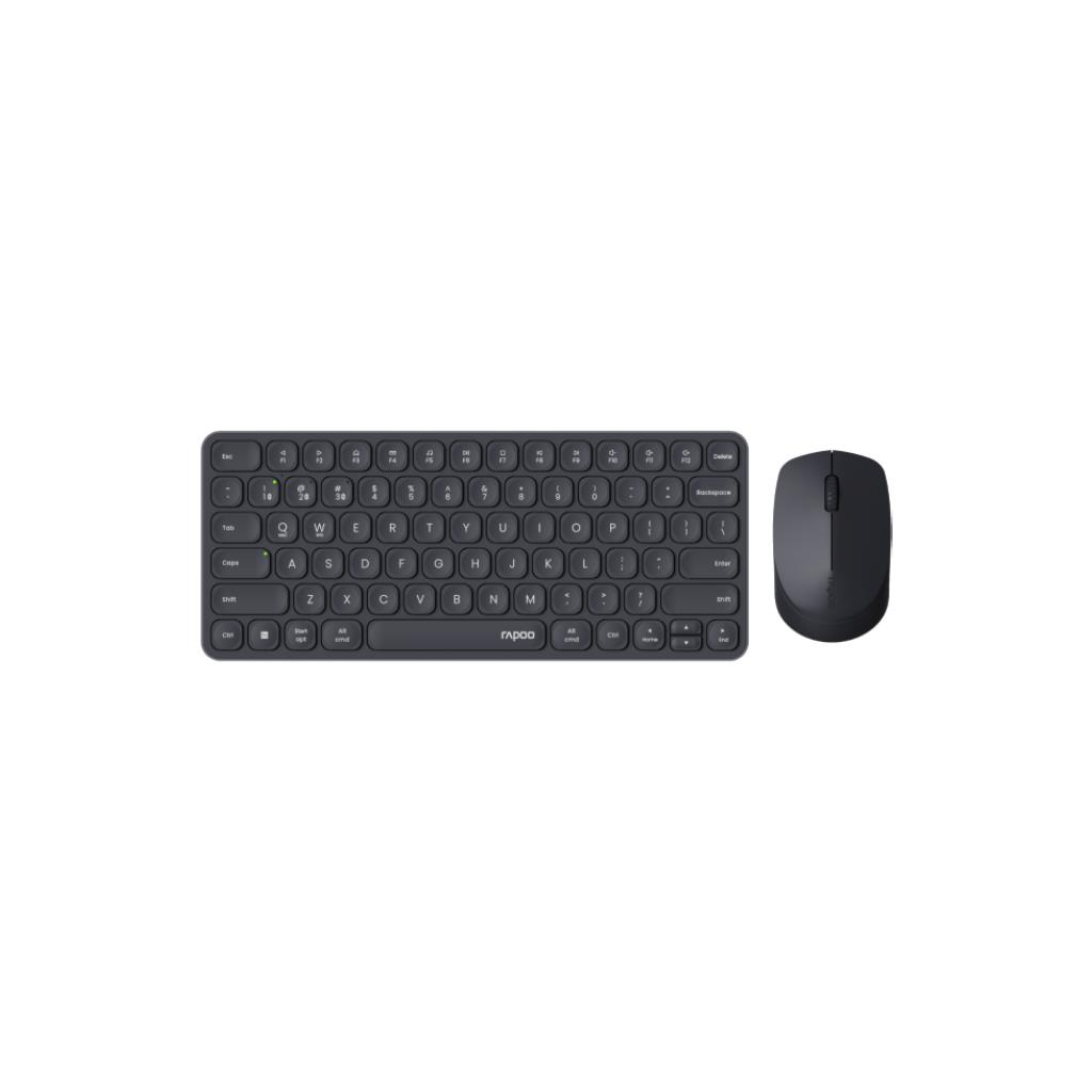 RAPOO 9010M Wireless Keyboard & Mouse Combo (Dark Grey) - Bluetooth + USB 2.4GHz