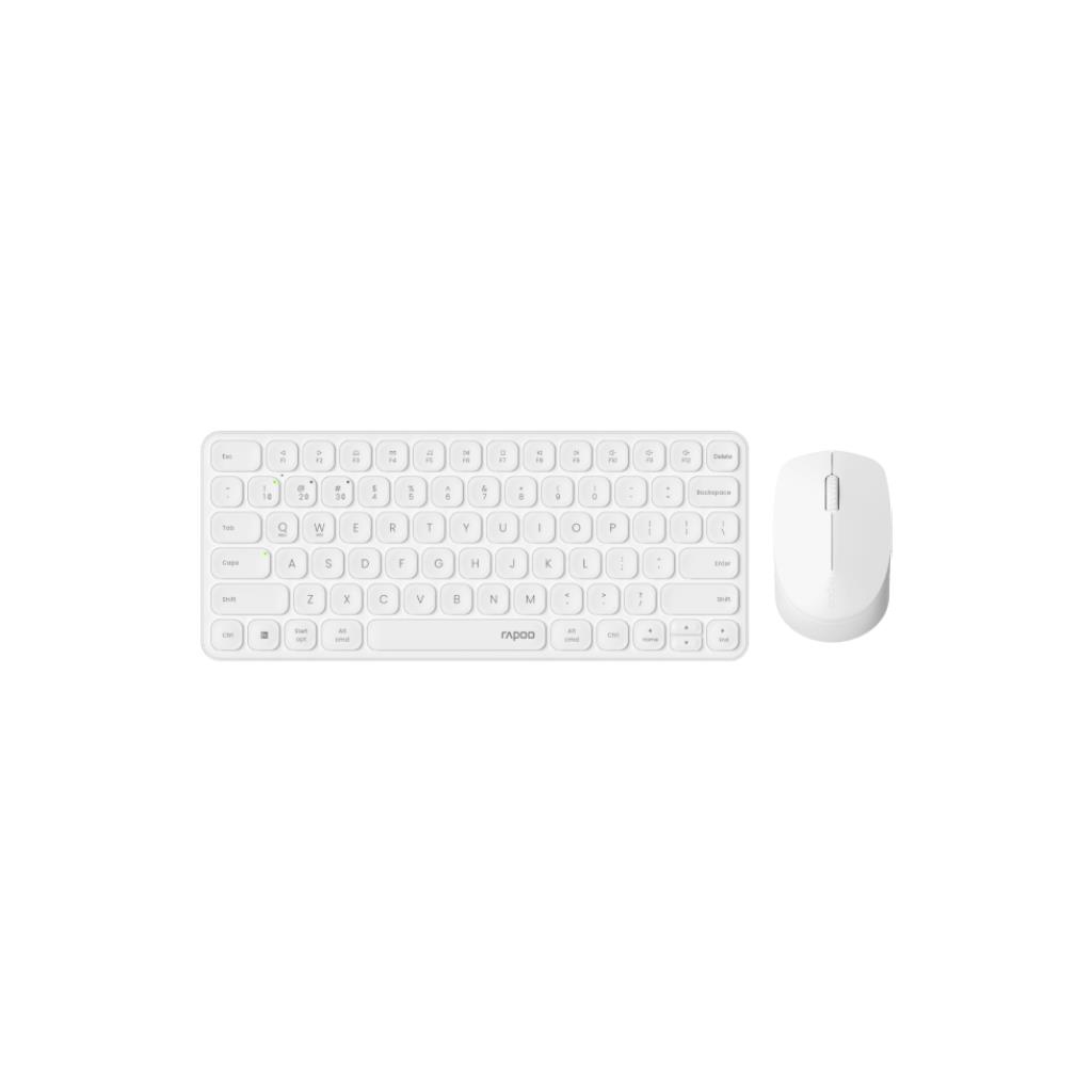 RAPOO 9010M Wireless Keyboard & Mouse Combo White (Multi-mode) - 2-Year Warranty