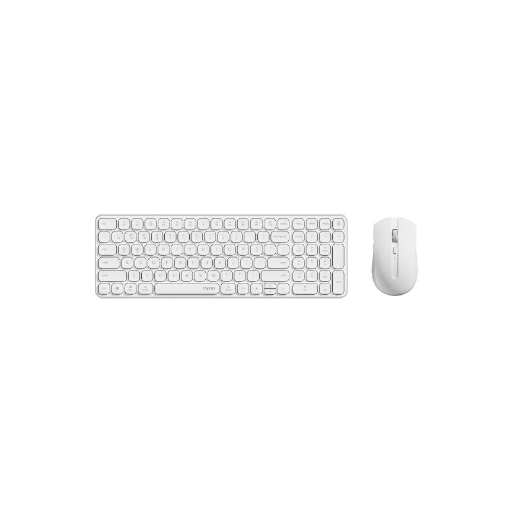 RAPOO 9350S Wireless Keyboard & Mouse Combo White (Multi-mode) - 2-Year Warranty