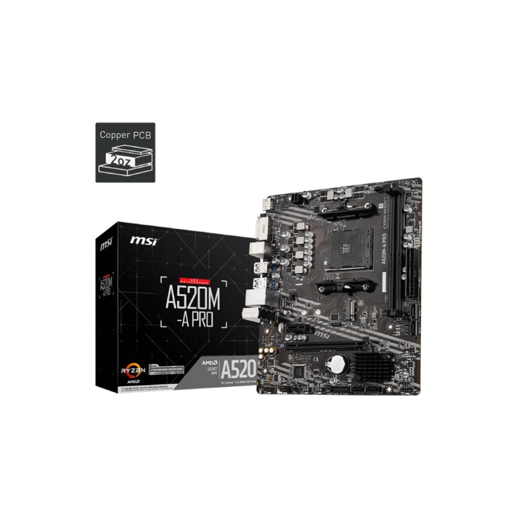 MSI A520M-A PRO Micro ATX AM4 Mainboard