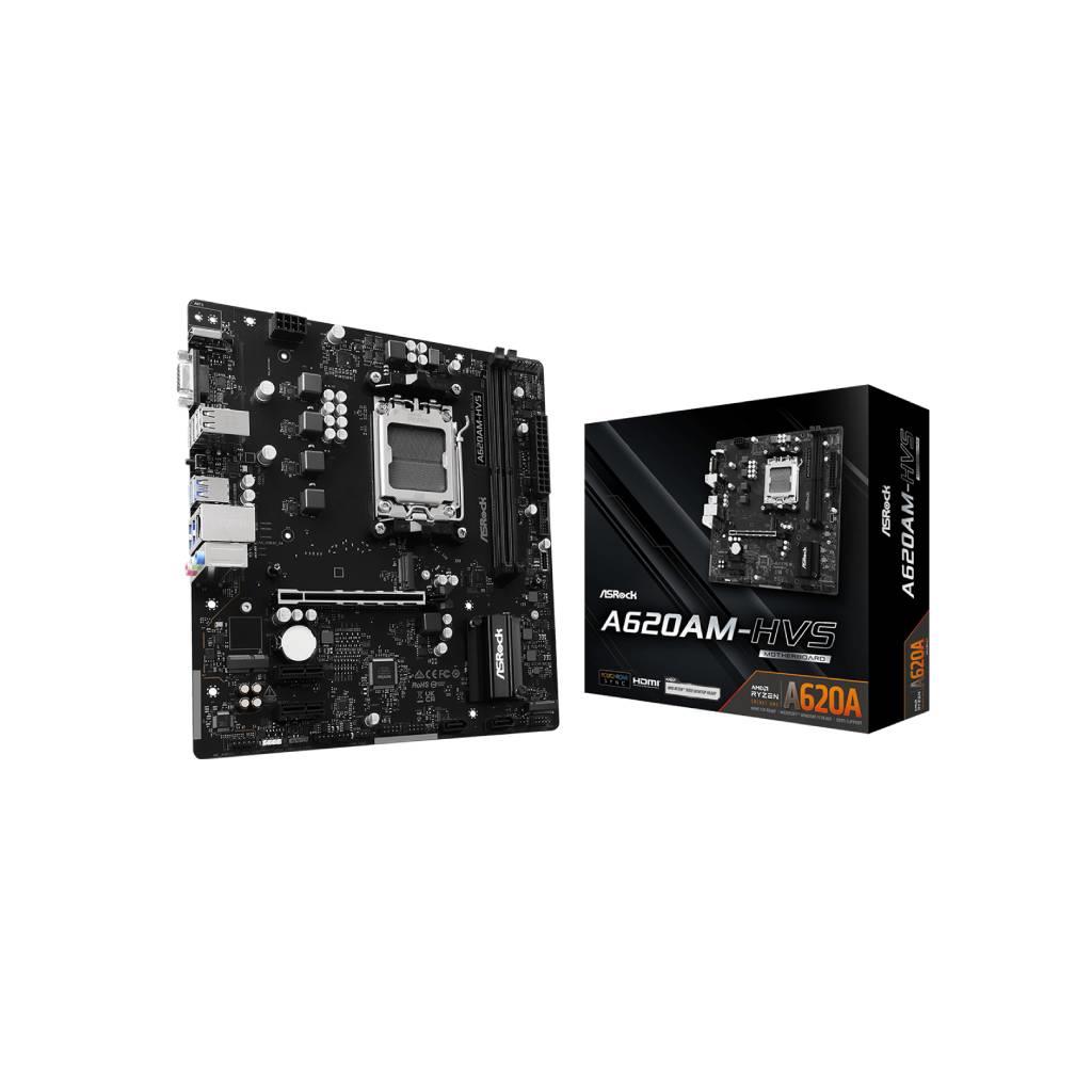 ASRock A620AM-HVS Micro ATX Motherboard (AMD Socket AM5, DDR5, Dual Channel)