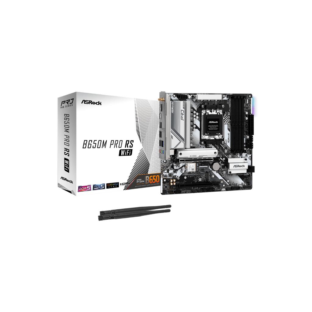 ASRock B650 Pro RS WiFi ATX Motherboard with AM5 Socket & Wi-Fi 6E