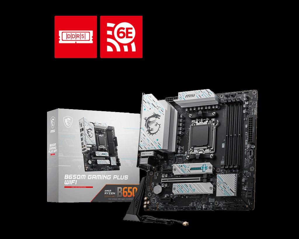 MSI B650M GAMING PLUS WIFI AM5 DDR5 64Gbps M.2 Gen4 Motherboard
