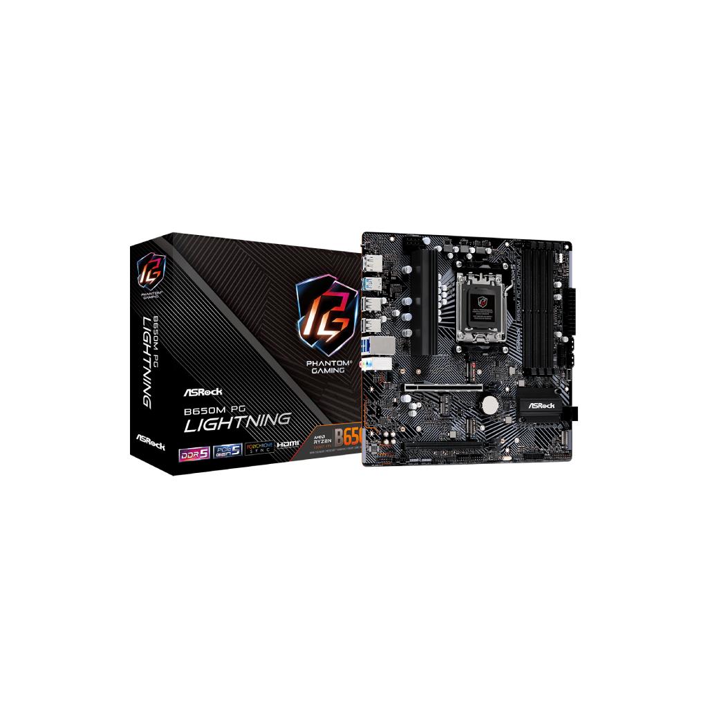 ASRock B650M PG Lightning WiFi (Micro ATX) Supports AMD Ryzen 7000/8000 Series