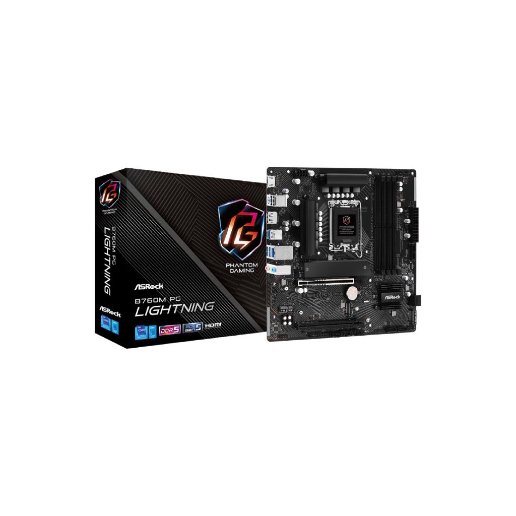 ASRock B760M PG Lightning Micro ATX Motherboard (Intel LGA1700 DDR5)
