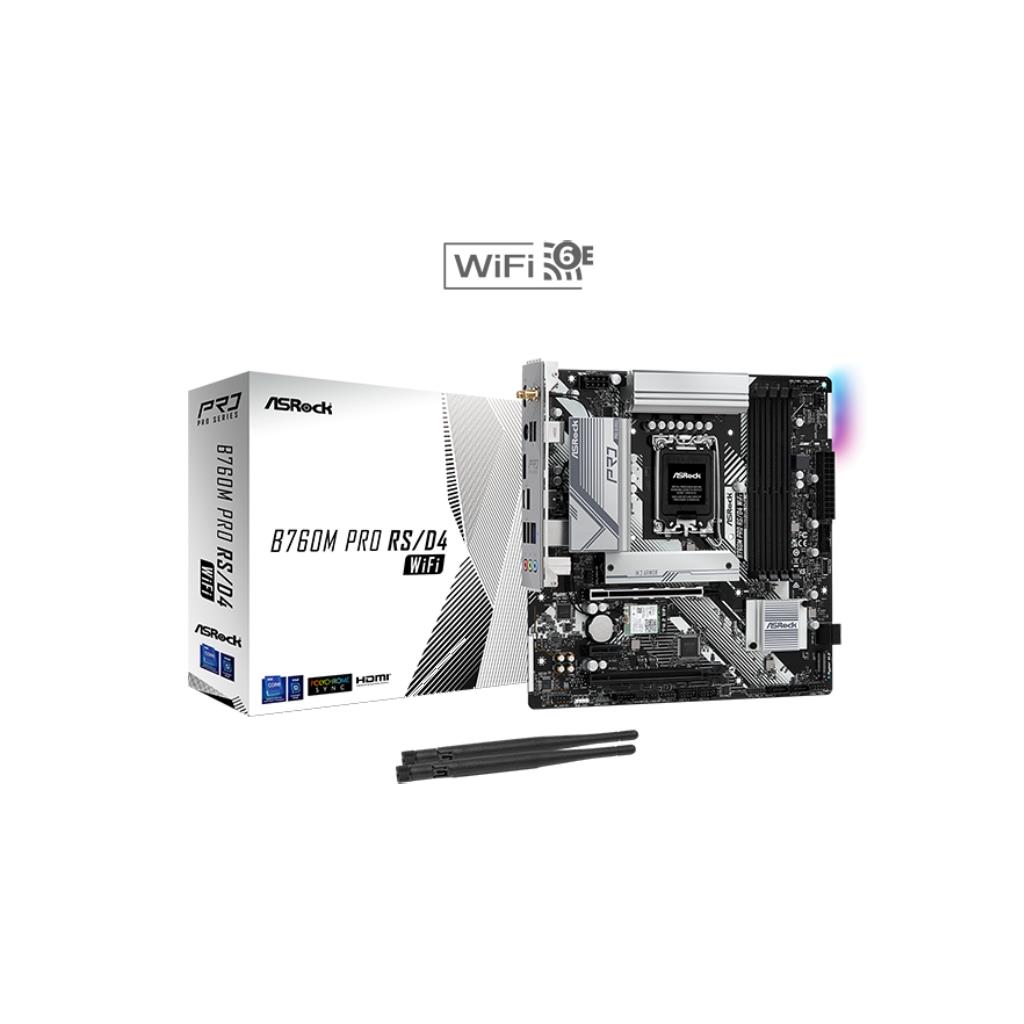 ASRock B760M Pro RS/D4 WiFi Micro ATX Motherboard