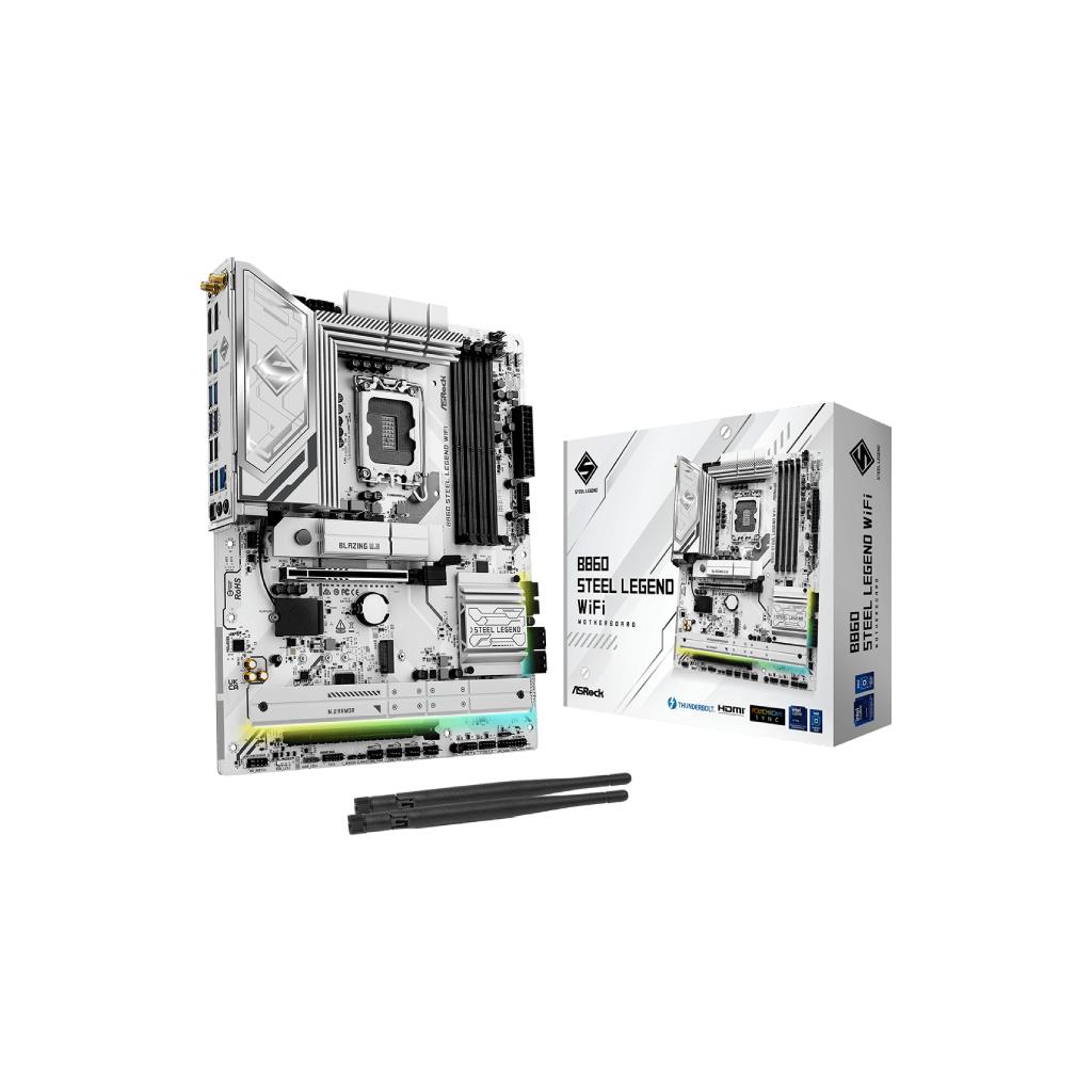 ASRock B860 Steel Legend WiFi ATX Motherboard (Intel B860) - DDR5