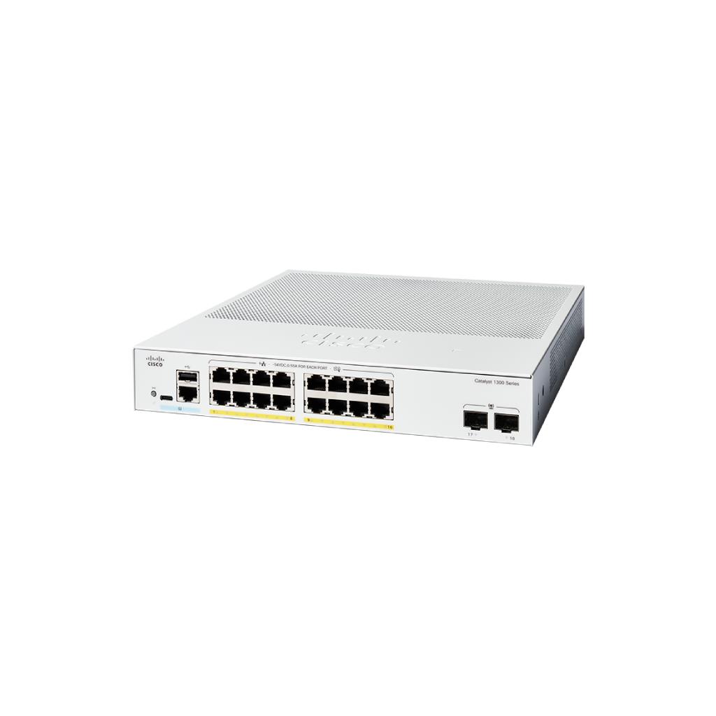 Cisco Catalyst 1300 16-Port GE Full PoE 2x1G SFP