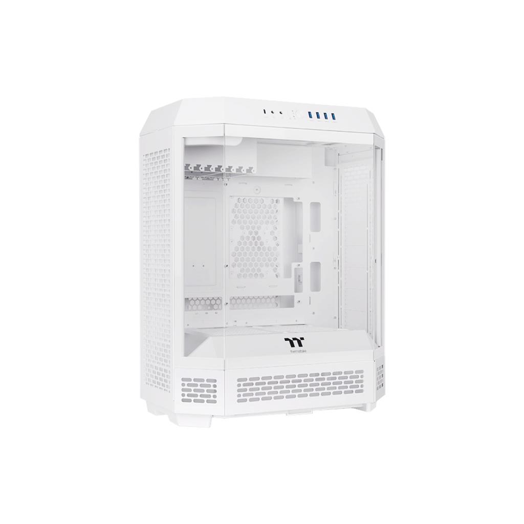 THERMALTAKE The Tower 600 600W White Case with Tempered Glass & Dual CT140 Fans