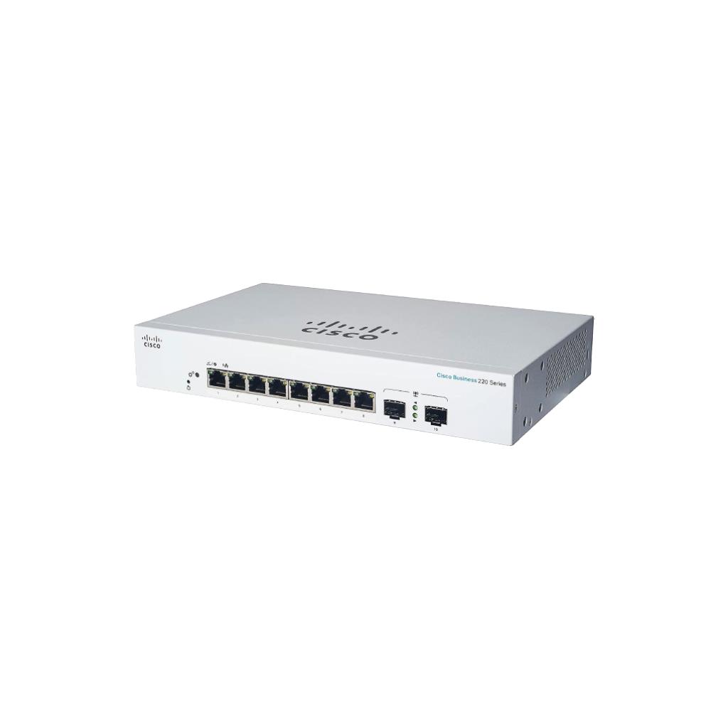 Cisco Business 220 Series Smart Switch 8-Port Gigabit + 2x1G SFP (CBS220-8T-E-2G)