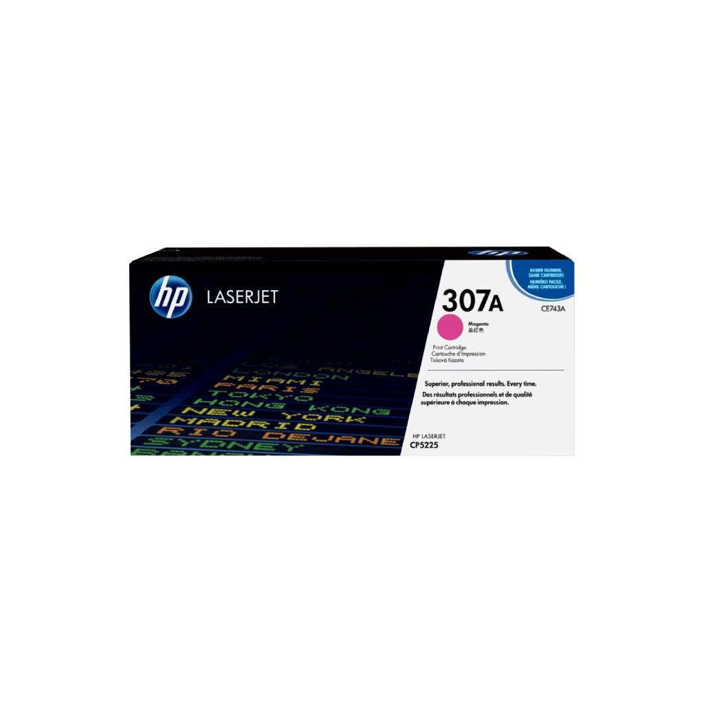 HP CE743A Magenta Original LaserJet Toner Cartridge (307A) - 7,300 Pages