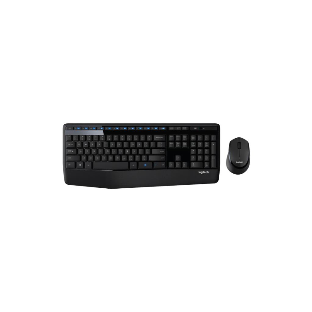 Logitech MK345 Wireless Keyboard & Mouse Combo (Black) - Full Size with Media Keys