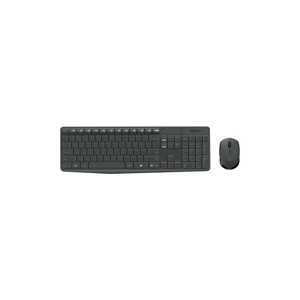 Logitech MK235 Wireless Keyboard & Mouse Combo (Grey)