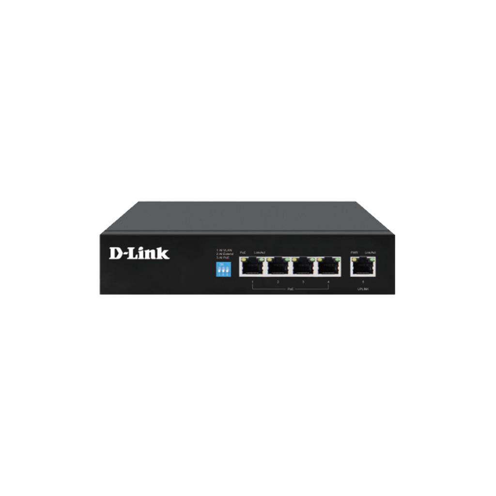 D-Link DGS-1005P 5-Port Gigabit PoE+ Switch (4x PoE+ Ports)