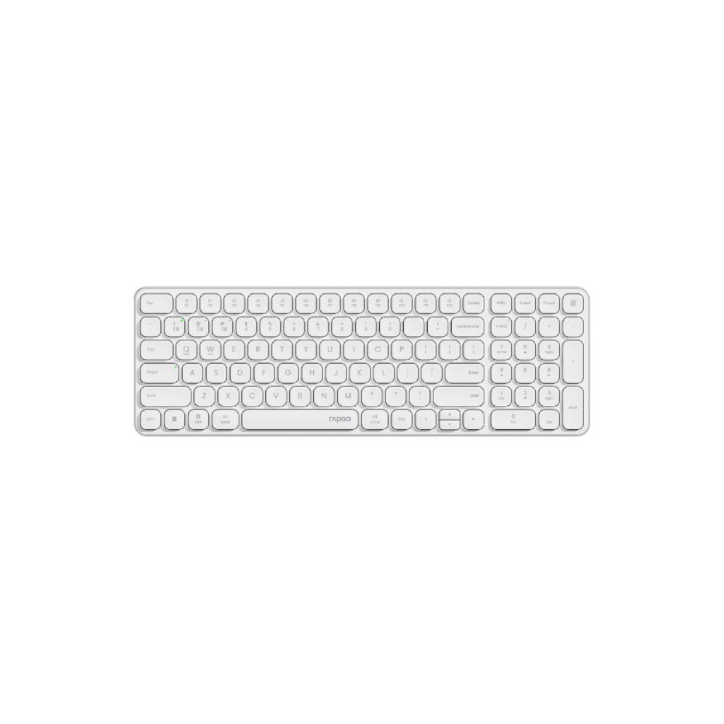 RAPOO 9550L Wireless Keyboard White/Grey (Multi-mode Bluetooth & 2.4GHz)