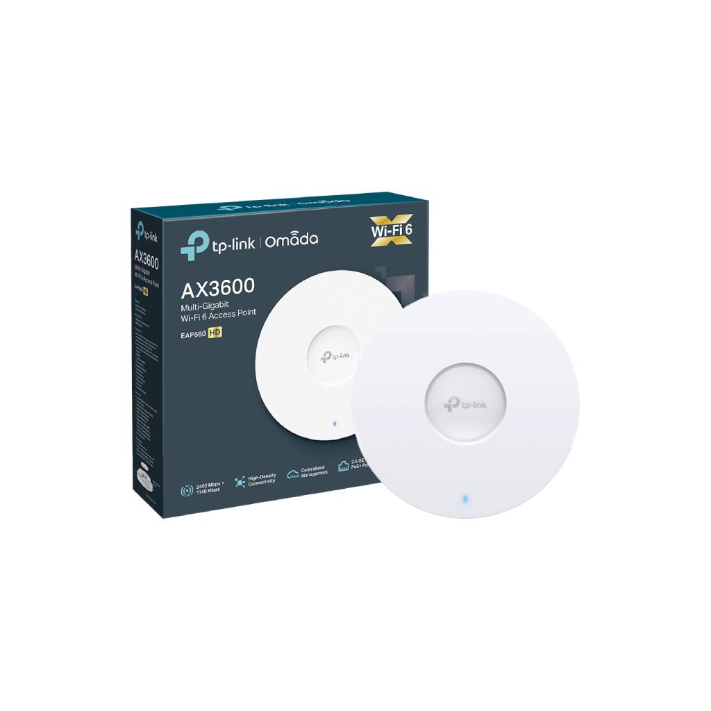 TP-Link EAP660 HD | AX3600 Dual Band Wi-Fi 6 Ceiling Mount Access Point (2.5 Gbps PoE)