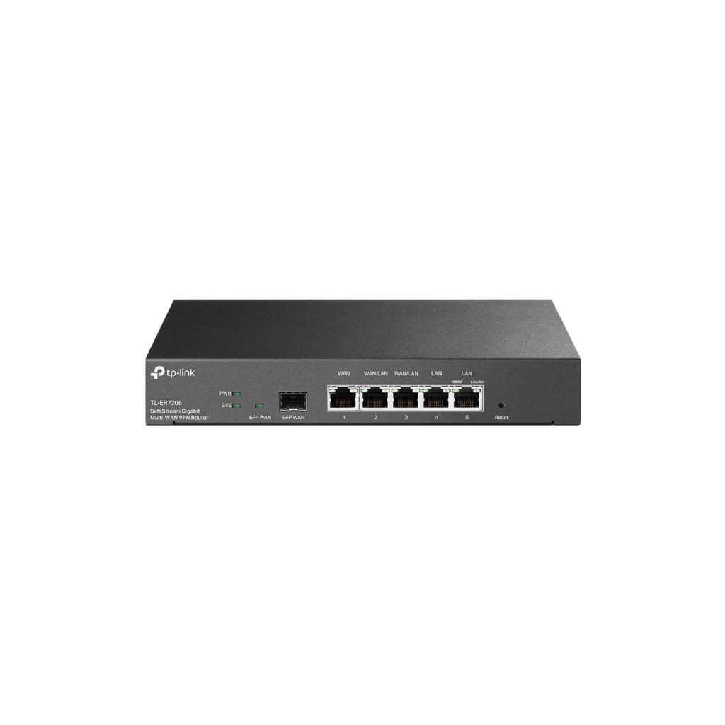 TP-Link ER7206 V2 Omada Gigabit VPN Router (1× SFP WAN, 1× RJ45 WAN, 4× LAN) - 512MB RAM