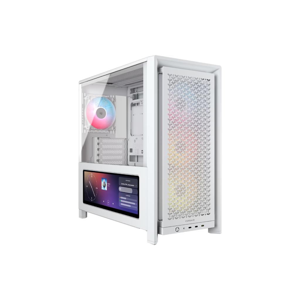 CORSAIR FRAME 4000D LCD RS ARGB Premium Mid-Tower PC Case White