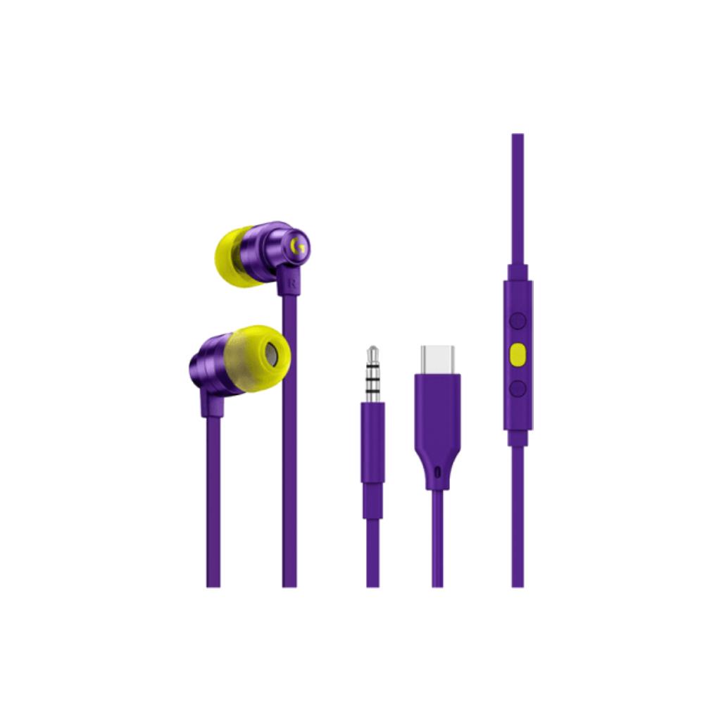 Logitech G333 Gaming Earphones Buffy Purple (Dual Dynamic Drive 5.8mm+9.2mm)