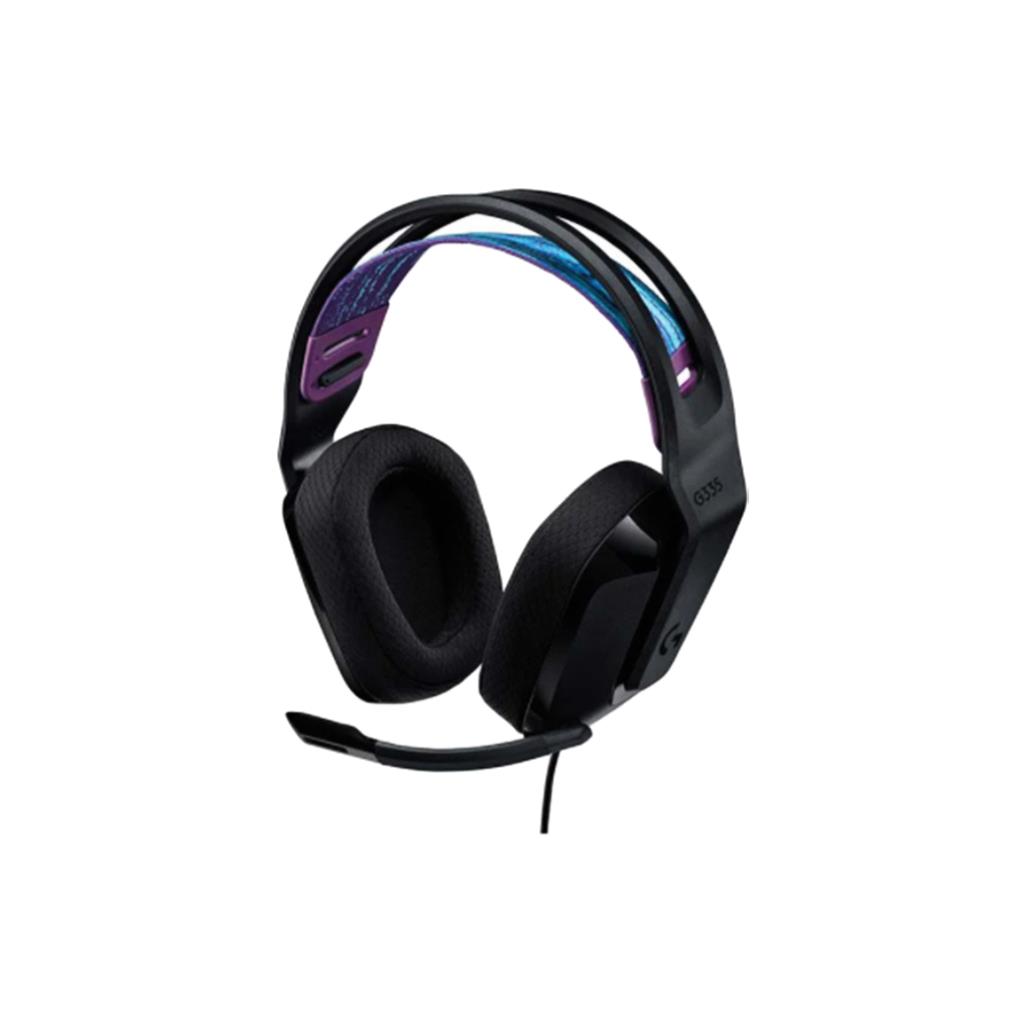 Logitech G335 Wired Gaming Headset (Black) - 40mm Drivers, Flip-to-Mute Mic
