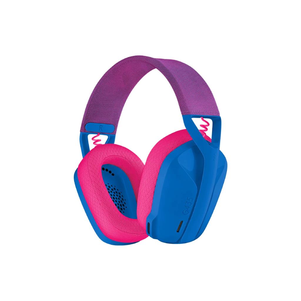 LOGITECH G435 Wireless Gaming Headset (Blue) - Dual Beamforming Mic